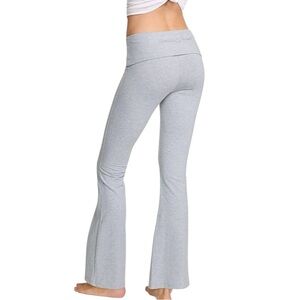 🤍New Victoria’s Secret Grey Bling Cotton Foldover Flare Leggings Size XL🤍